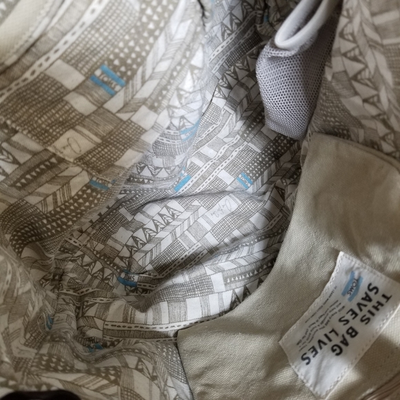 TOMS Island Chevron Woven Straw Large Tote Bag - Picture 11 of 16